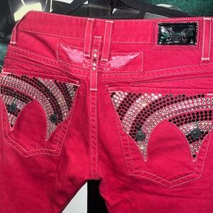 Robins Jeans white and black bedazzled